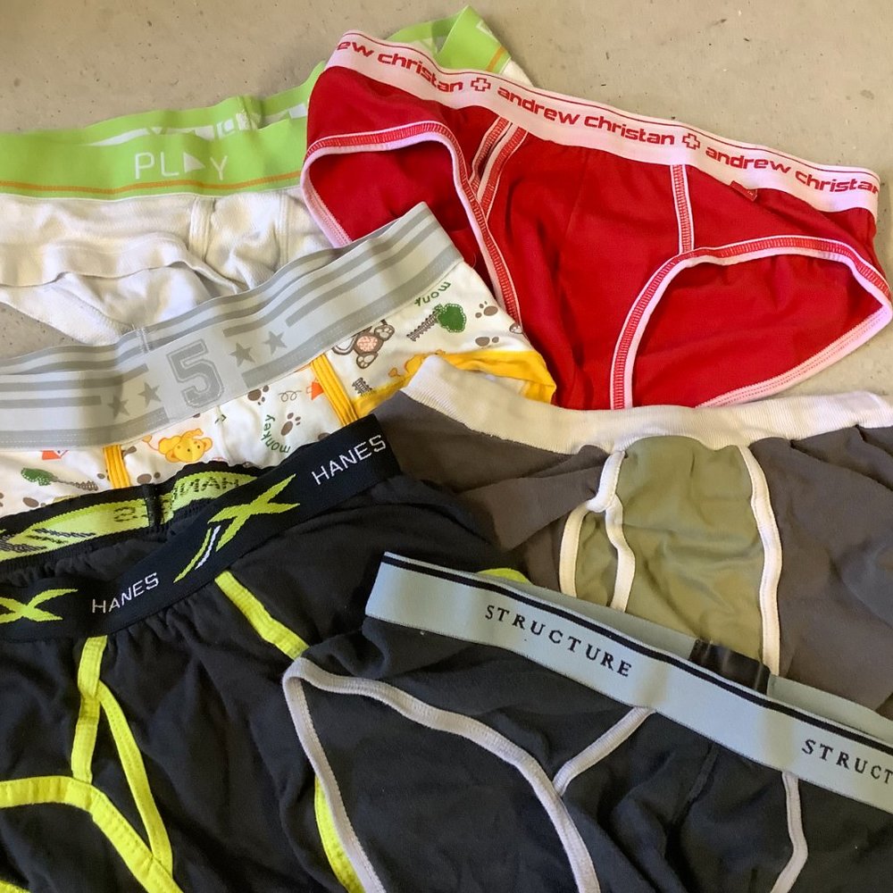 Huge Lot of Men's Underwear Preowned 26 pair varied designers colors styles